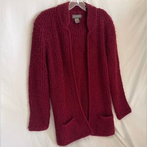 Epitome Vintage Red Knit Cardigan Sweater Women's Size Medium L